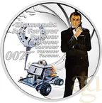 7-Coin-Set Silbermünzen Tuvalu James Bond 007 - Sean Connery 2024 - coloriert - proof