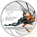 7-Coin-Set Silbermünzen Tuvalu James Bond 007 - Sean Connery 2024 - coloriert - proof