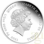 7-Coin-Set Silbermünzen Tuvalu James Bond 007 - Sean Connery 2024 - coloriert - proof