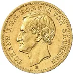 10 Mark Goldmünze Johann König von Sachsen