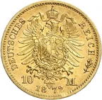 10 Mark Goldmünze Johann König von Sachsen