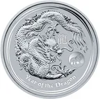 1 Unze Silbermünze Australien Lunar II Drache 2012 - Privy Mark Löwe