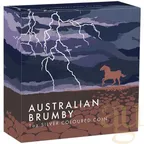 1 Unze Silbermünze Australien Brumby 2024 - coloriert