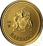 1 Unze Goldmünze Barbados Trident 2024