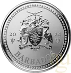 1 Unze Silbermünze Barbados Trident 2024