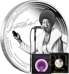 1 Unze Silbermünze Tuvalu Aretha Franklin 2024 - proof coloriert