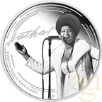 1 Unze Silbermünze Tuvalu Aretha Franklin 2024 - proof coloriert