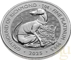 1 Unze Platinmünze Tudor Beasts Greyhound 2025