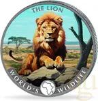 1 Unze Silbermünze Kongo World´s Wildlife - Löwe 2025 - coloriert