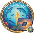 1 Unze Goldmünze EC8 Grenada - Shark Diver 2024 - coloriert