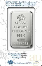 31,1 Gramm Silberbarren PAMP Fortuna