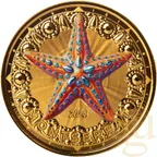 1 Unze Goldmünze EC8 Montserrat - Starfish 2024 - coloriert