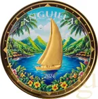1 Unze Goldmünze EC8 Anguilla - Regatta 2024 - coloriert
