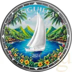 1 Unze Silbermünze EC8 Anguilla - Regatta 2024 - coloriert