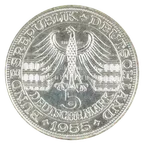 5 DM Silbermünze Markgraf von Baden BRD