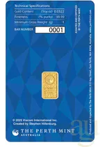 1 Gramm Goldbarren Perth Mint - Spongebob Schwammkopf