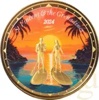1 Unze Goldmünze EC8 St. Vincent & The Grenadines - Paddleboard Couple 2024 - coloriert