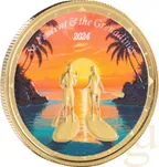 1 Unze Goldmünze EC8 St. Vincent & The Grenadines - Paddleboard Couple 2024 - coloriert