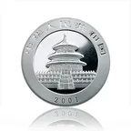 1 Unze Silbermünze China Panda 2001