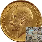 1 Pfund Goldmünze Sovereign Georg V - Indien (I)