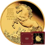 1 Unze Goldmünze Australien Lunar III Pferd 2026 - polierte Platte