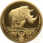 1 Unze Goldmünze Südafrika Big Five Nashorn 2025 proof