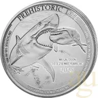 1 Unze Silbermünze Prehistoric Life II - Megalodon 2025