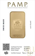 31,1 Gramm Goldbarren PAMP Swiss