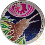 1 Unze Silbermünze Neuseeland Kiwi 2026 - polierte Platte - coloriert