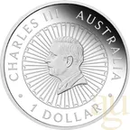 1 Unze Silbermünze Australien Lunar III Opal Schlange 2025 - polierte platte