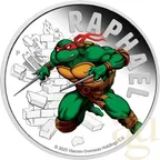 1 Unze Silbermünze Tuvalu Teenage Mutant Ninja Turtles Raphael 2025 coloriert - polierte Platte