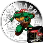 1 Unze Silbermünze Tuvalu Teenage Mutant Ninja Turtles Raphael 2025 coloriert - polierte Platte
