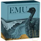 1 Unze Silbermünze Australien Emu 2025 - coloriert