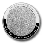 1 Kilogramm Silbermünze Mexiko Azteken Kalender 2015