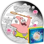 1 Unze Silbermünze Tuvalu Patrick Star 2025 coloriert - polierte Platte