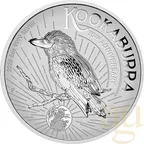 5 Unzen Silbermünze Australien Kookaburra 2025 - Incused Coin