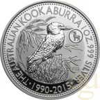 1 Unze Silbermünze Australien Kookaburra 2015 - Privy Mark Ziege
