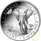 5 Unzen Silbermünze Somalia Elefant 2025