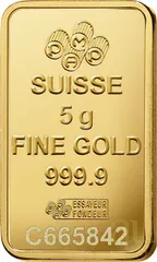 5 Gramm Goldbarren PAMP Fortuna