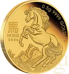 0,5 Gramm Goldmünze Australien Lunar III Pferd 2026 - polierte Platte