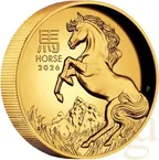 1 Unze Goldmünze Australien Lunar III Pferd 2026 - polierte Platte - High Relief
