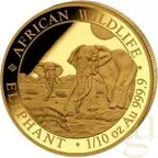 1/10 Unze Goldmünze Somalia Elefant 2026