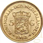 5 Gulden Goldmünze Wilhelmina