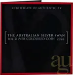 1 Unze Silbermünze Australien Schwan 2026 - coloriert