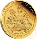 1/4 Unze Goldmünze Australien 175 Jahre Gold Rush 2026 - polierte Platte