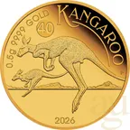 0,5 Gramm Goldmünze Australien Mini Känguru 2026