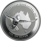 1 Kilogramm Silbermünze Australien Kookaburra 2002