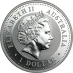 1 Unze Silbermünze Australien Kookaburra 2002