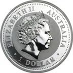 1 Unze Silbermünze Australien Kookaburra 2001