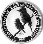 1 Unze Silbermünze Australien Kookaburra 1999